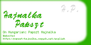 hajnalka papszt business card